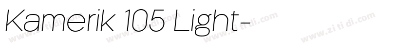 Kamerik 105 Light字体转换
